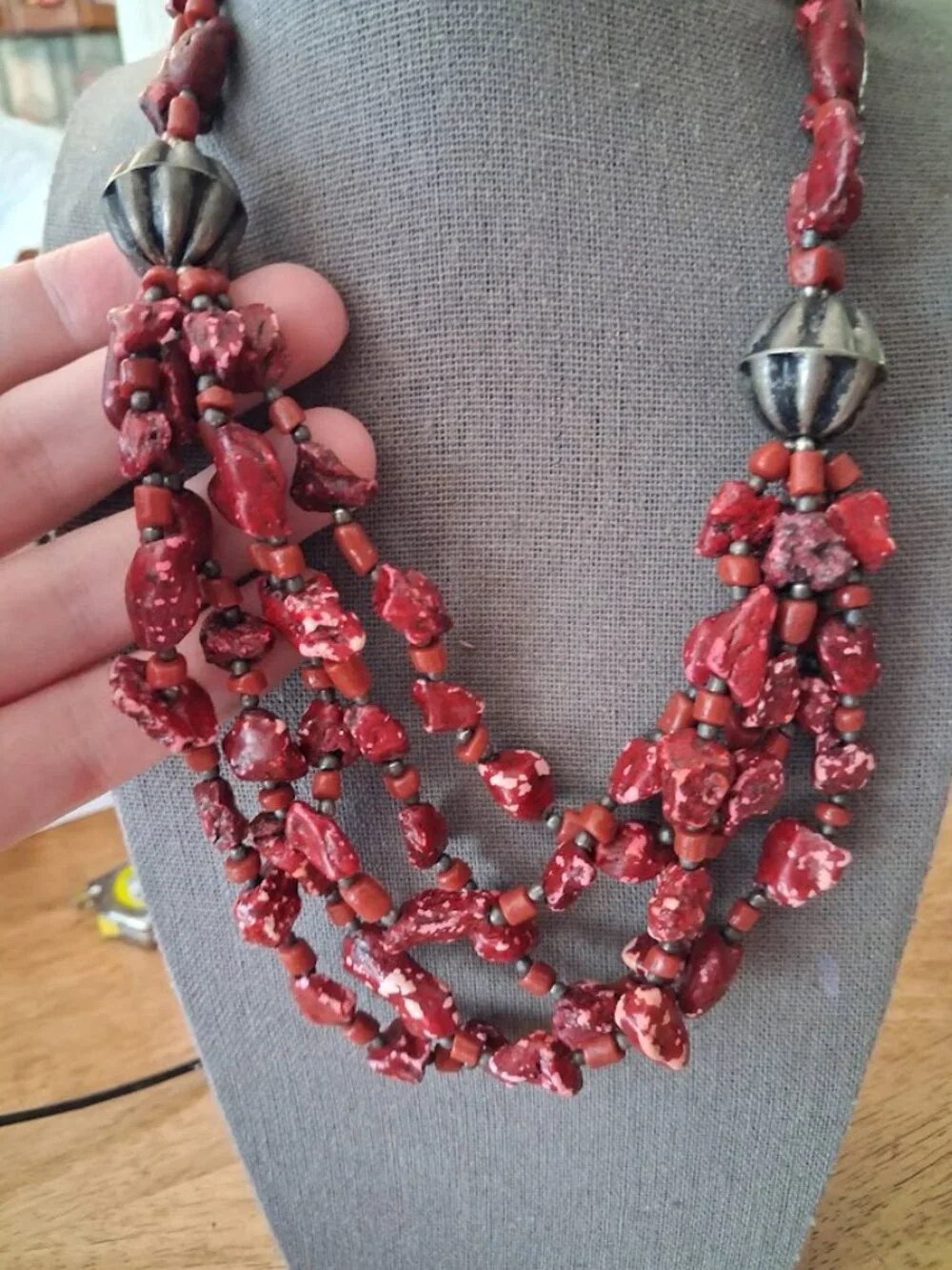 18 inch Beaded statement necklace